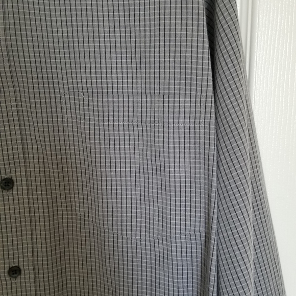 Crocodile Small check Cotton Blend Shirts in Mid Grey Color - Picture 6 of 9